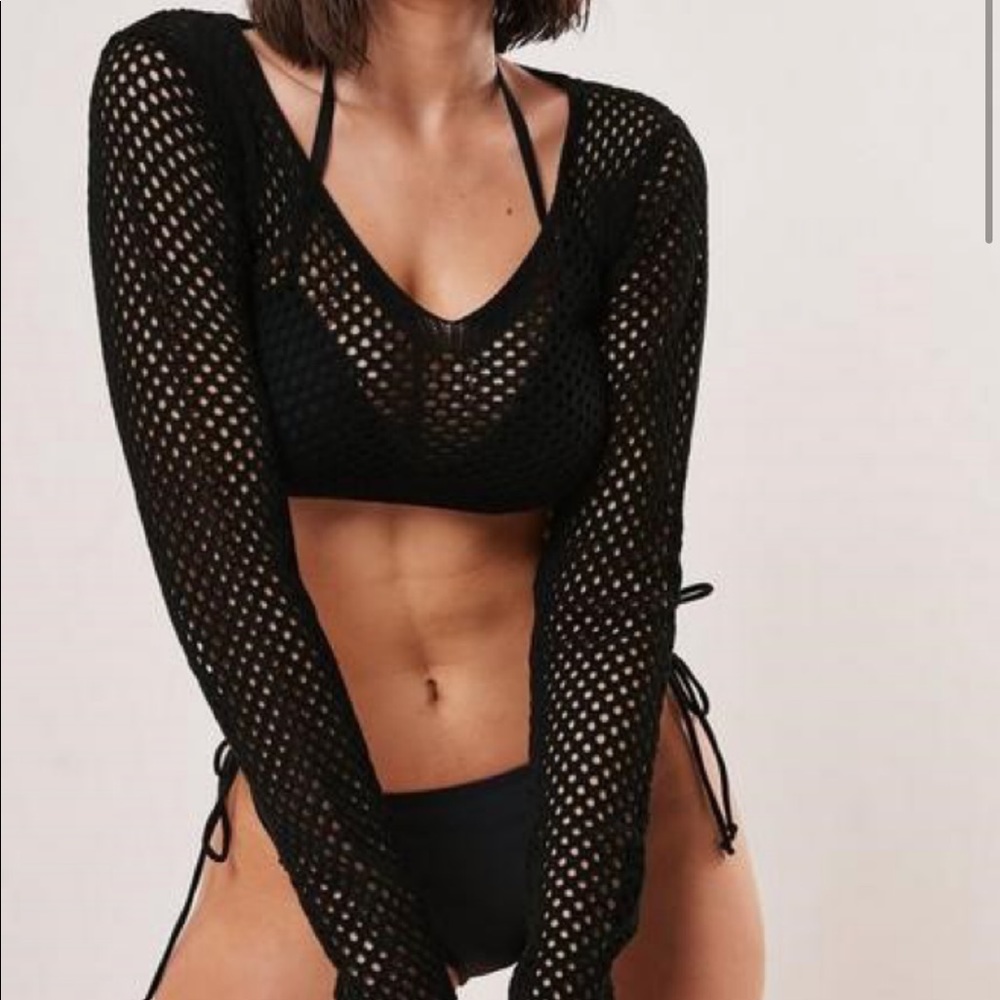 Mesh Sweater Cover Up